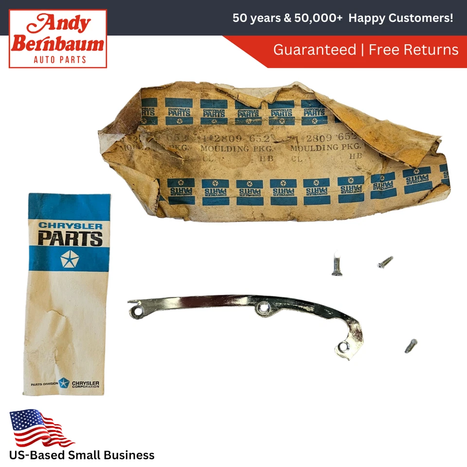 1967 Chrysler Front Right Fender Top Bumper Outline Chrome Molding 2809652 NOS. - Image 1 of 4