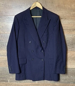 J Dege & Sons Navy Pin Stripe Blazer Bespoke Jacket VGC 1987 Great Provenance 40 - Bild 1 von 10