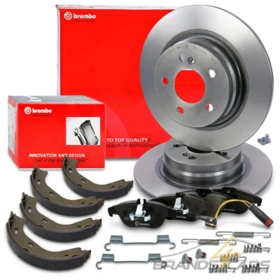 BREMBO + WEITERE BREMBO BREMSSCHEIBEN +BELÄGE +HANDBREMSE HINTEN FÜR MERCEDES C-KLASSE E-KLASSE