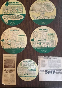 Menge 5 Vintage Spry Verkürzdeckel Einsätze mit Rezepten plus Extras - Bild 1 von 2