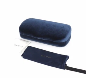  Gucci Sunglasses Eyeglasses Medium Set Blue Velvet Case Cloth Pouch - Picture 1 of 4
