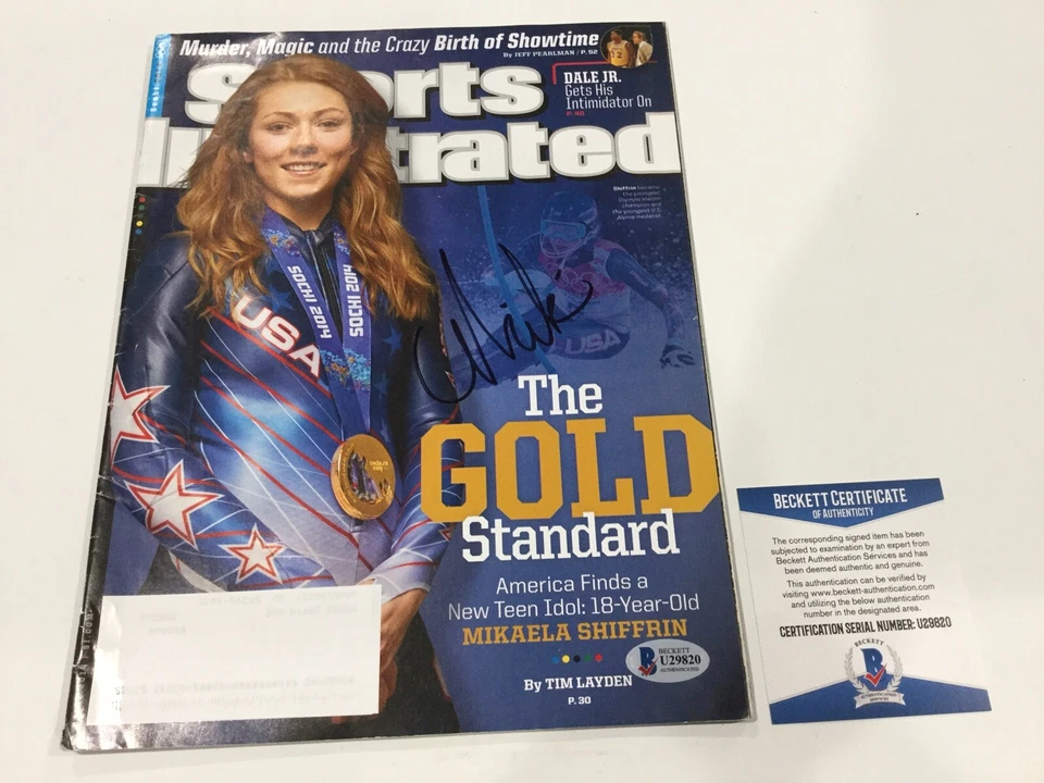 Mikaela Shiffrin Signed Autographed Full Sports Illustrated SI Beckett BAS COA b - Image 1 of 4