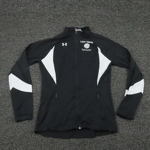Under Armour Jacket Girls Small Black & White All Season Gear Loose Fit Full Zip - Picture 1 of 8