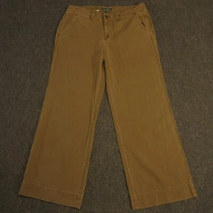 LRL Lauren Ralph Lauren Chino Karrierehose Damen 14 braune Taschen gerades Bein - Bild 1 von 12