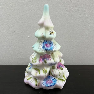 Árbol de Navidad Invierno Abejorro Árbol Abejorro Vidrio Jadeíta Verde Fenton LE #24/35 - Imagen 1 de 11
