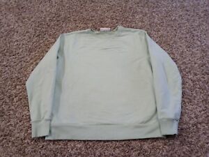 Fila Womens Sweatshirt Size L Green Long Sleeve Crewneck Pullover Terry Cotton