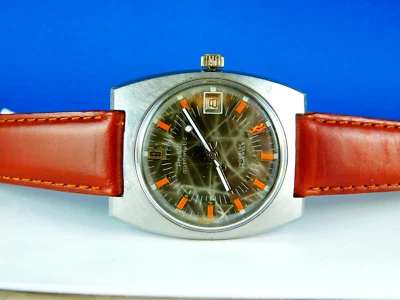 VINTAGE ARISTO 25J PUW 1561 AUTO STAINLESS MENS WRISTWATCH SERVICED RARE C1970s - Image 1 of 4