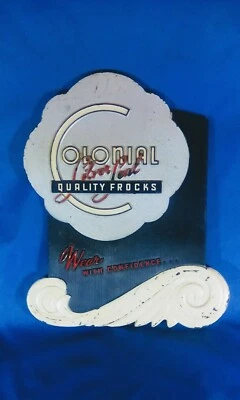  Colonial - Quality Silver Seal Frocks, Vintage Counter Sign 1920's - Image 1 of 4