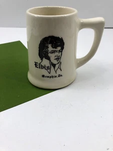 Elvis Presley Memphis TN Souvenir Vintage Beer Bar Mug Ceramic 4" - Picture 1 of 6