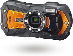 RICOH WG-70 Orange Digital Camera 14m Waterproof 1.6m Shockproof Dustproof -10℃ - Picture 1 of 10