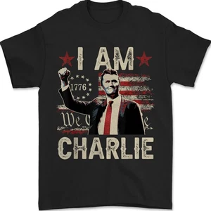 I Am Charlie Inspirational Tribute T-Shirt Justice for Charlie Kirk T-Shirt - Picture 1 of 5
