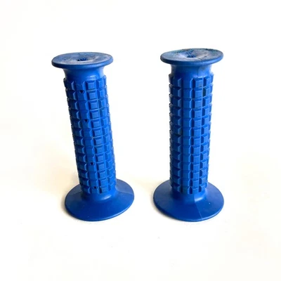 1980s Old School BMX Blue Handlebar Grips • USA • Vintage Dirt Bike Racing - Image 1 of 2
