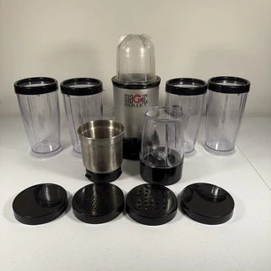 Magic Bullet MB1001C Personal Blender Multi Piece Lot Pitcher Cups Lids - Picture 1 of 9