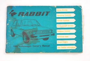 Original Owners Manual Book 1980 80 Volkswagen VW Rabbit MK1 ~ Genuine - Picture 1 of 6