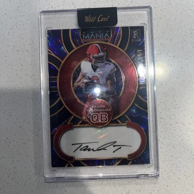 2024 Wild Card Auto Mania American FB Taulia Tagovailoa Holo Auto #1/1 - Image 1 of 2