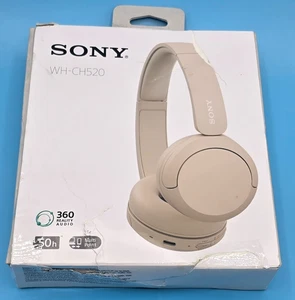 Sony WH-CH520 Kabellose Kopfhörer mit Mikrofon - Cappuccino *NEU - Beschädigte Verpackung* - Bild 1 von 13
