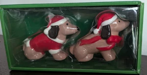 Weihnachten Dackel Salz & Pfeffer Set NEU - Bild 1 von 7