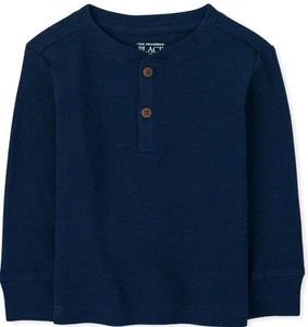 The Children's Place 4T blau Jungen Langarm Thermo Henley Shirt - Bild 1 von 3