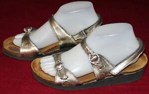 NAOT  Womens Slingback Gold Sandals Size: Euro 40 , US 9