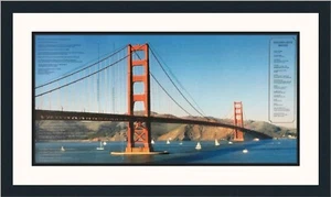 San Francisco California Golden Gate Bridge Custom Framed Print - Picture 1 of 5