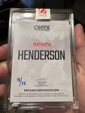 2022 Onyx Rickey Henderson encased card /75