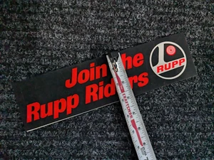 RUPP  RIDERS NOS  BUMPER STICKER * Mini Bikes * Snowmobiles * 4 Wheelers * Karts - Picture 1 of 2