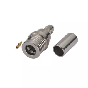 QMA Crimp Stecker RF Stecker passt LMR195 RG-58 RG400 RG142 Koaxialkabel - Bild 1 von 3