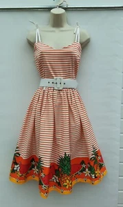 COLLECTIF JADE DRESS,SWING,ROCKABILLY,50S,60S VINTAGE LOOK,PINEAPPLE,SIZE 12,NWT - Picture 1 of 9