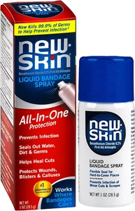 NEW-SKIN Liquid Bandage Spray for Cuts and Minor Scrapes, 1 Ounce, Free Shipping - Picture 1 of 6