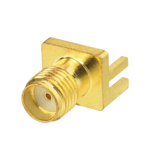 2-Pack SMA Female Solder Connector 0.062" End Launch PCB 0.020" x 0.010" Contact - Afbeelding 1 van 3