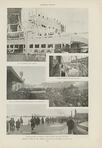 Harper's Weekly: "TORMENTAS RECIENTES EN EL MAR, LLEGADA DE SEIS BARCOS DE VAPOR RETRASADOS" - Imagen 1 de 1