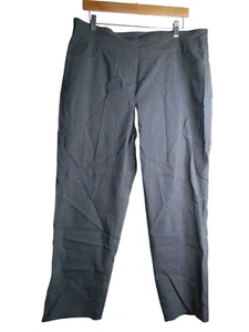 Ruby Rd. Charcoal Grey pull on stretch pants Sz 18 flat front slacks like look - Picture 1 of 4