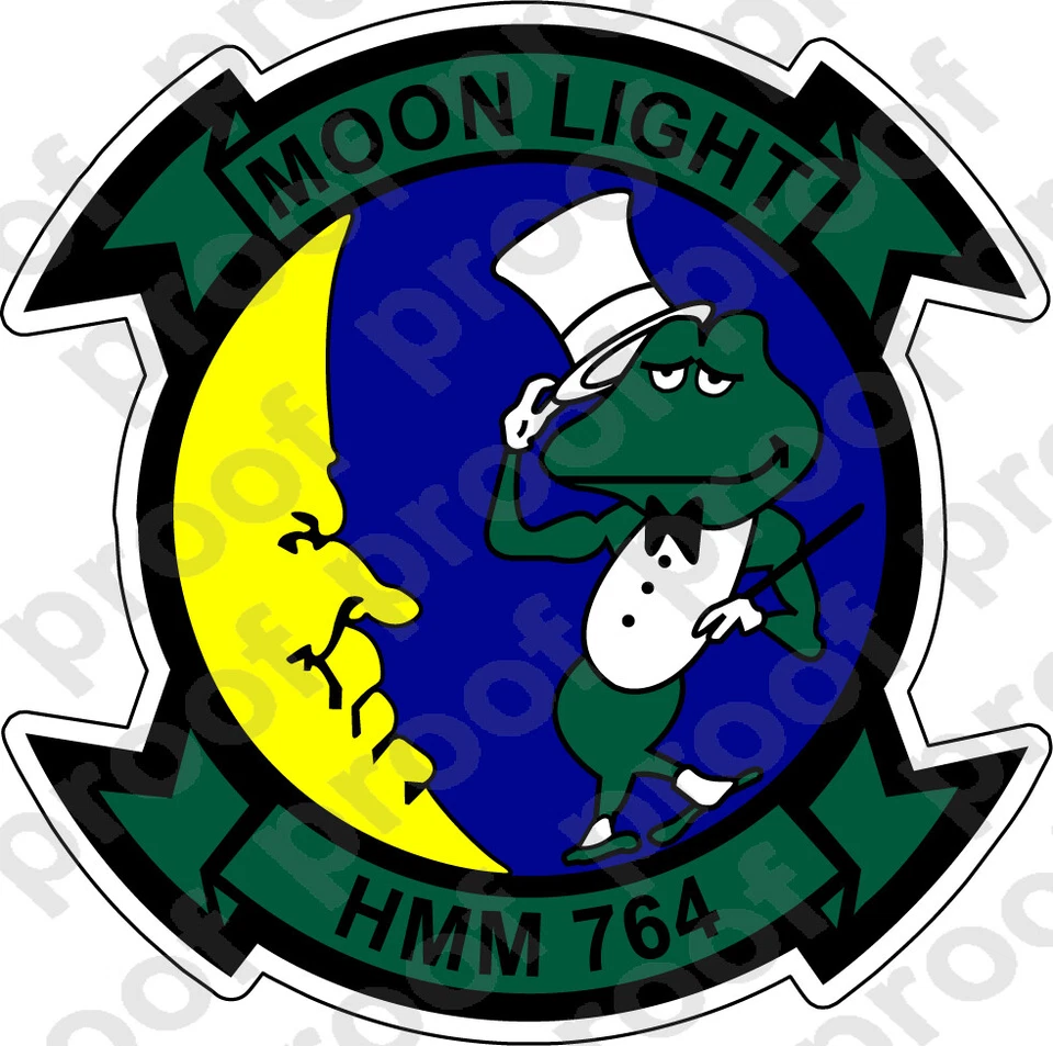 STICKER USMC HMM 764 MOONLIGHT B ooo USMC Lisc No 20187