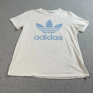 Adidas Shirt Woman L White Streetwear Trefoil Logo Sporty Athletic Capsule Y2K - Picture 1 of 7