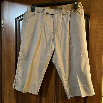 Pantalones para mujer Bass recortados hasta la rodilla marrón talla 12 nuevos sin etiquetas Foto 1 de 4