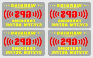 4 X Sistema de Seguimiento GPS Activo Transparente Adhesivo Ventana Coche Impreso Inverso - Imagen 1 de 2