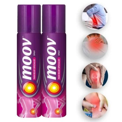 Spray de alivio rápido del dolor Moov 50 g adecuado para dolor de espalda dolor muscular paquete de 2 piezas Foto 1 de 4