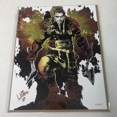 BAM Gamer Box Assassins Creed Valhalla Fan Art Print Level Up 91/500 Autographed - Image 1 of 4