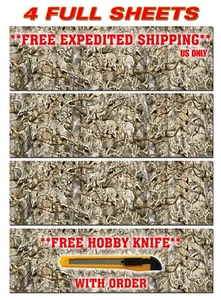 4 CAMO DECALS MADE FROM 3M WRAP VINYL TRUCK CAMO TREE PRINT SKULL CAMOUFLAGE - Picture 1 of 11