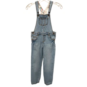 CARTERS GIRLS LIGHT DENIM WASH SIZE 6X STRETCH COTTON BLEND ROMPER OVERALLS - Picture 1 of 9
