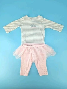 Carters Bebé Niña Talla 3M Princesa Body A Juego Pantalones Adjunto Tutú Rosa - Imagen 1 de 10