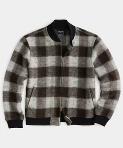 Chaqueta de bombardero Todd Snyder cepillada a cuadros búfalo mezcla de lana estilo retro años 60 nueva con etiquetas - Imagen 1 de 6