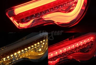 Para Scion FRS FT86 Subaru BRZ DRL Carcasa Cromada/Lente Transparente Luces Traseras LED Lámpara Foto 1 de 4