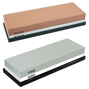 1000/4000+3000/8000 Dual Whetstone Set Knife Sharpening Water Stone Sharpener - Picture 1 of 9