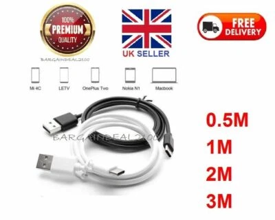 Long Type C Data Charging Cable USB-C Fast Charger For Samsung Galaxy S8 S9 S10+ - Image 1 of 4
