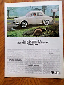 1963 Renault Dauphine Ad Winner of the Main St Cedar Ave Petunia Lane Run