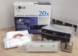 LG 20X Internal Super Multi DVD Rewriter GSA-H55N 5.25'' IDE Extra Ivory Bezel - Picture 1 of 12