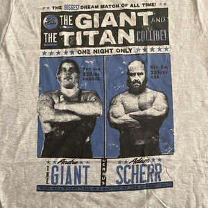 Andre The Giant Vs Adam Scherr Pro Wrestling Crate Dream Match T-shirt Large WWE - Picture 1 of 3
