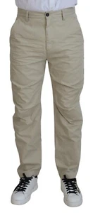 DSQUARED2 Hose Beige Baumwolle Straight Fit Herren Freizeithose IT48/W34/M 670usd - Bild 1 von 9