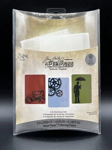 NEW/NIP Sizzix Jim Holtz Alterations Texture Trades Artful Muse Set 3 Folders - Picture 1 of 2